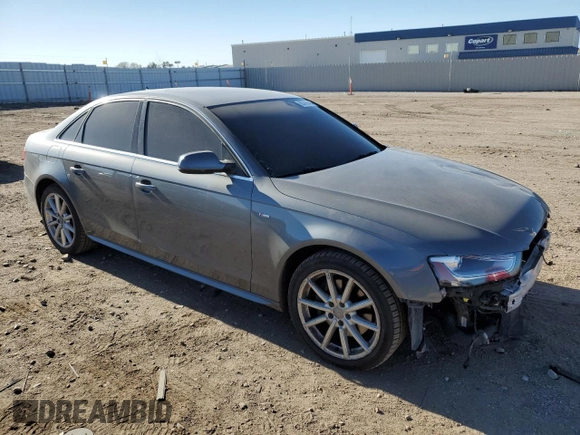 2016 Audi A4 Premium with VIN WAUBFAFL6GN010735, listed as a Copart auction lot 83707414 with 98,969 mi miles and Salvage Title. Bid and sale history available at carsss.com. Image 4.
