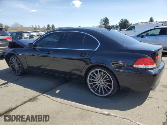 2003 BMW 7 Series 745i with VIN WBAGL634X3DP63533, listed as a Copart auction lot 49538815 with 126,926 mi miles and Salvage Title. Bid and sale history available at carsss.com. Image 2.