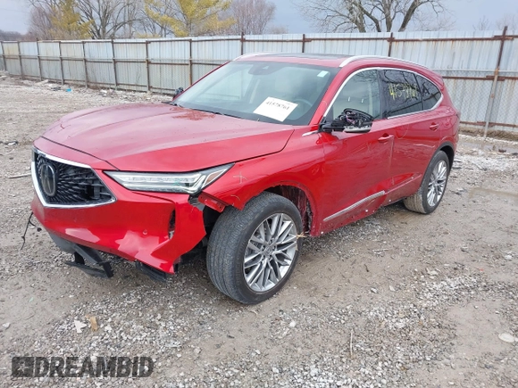 2023 Acura MDX w/Advance Package with VIN 5J8YE1H86PL035592, listed as a IAAI auction lot 41578761 with 18,802 mi miles. Bid and sale history available at carsss.com. Image 2.