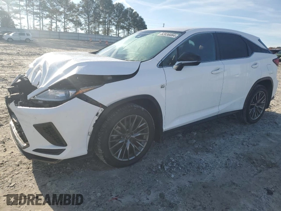 2020 Lexus RX 350 F Sport with VIN 2T2SZMDAXLC235598, listed as a Copart auction lot 82036884 with 47,168 mi miles and Salvage title. Bid and sale history available at DreamBid. Image 1.