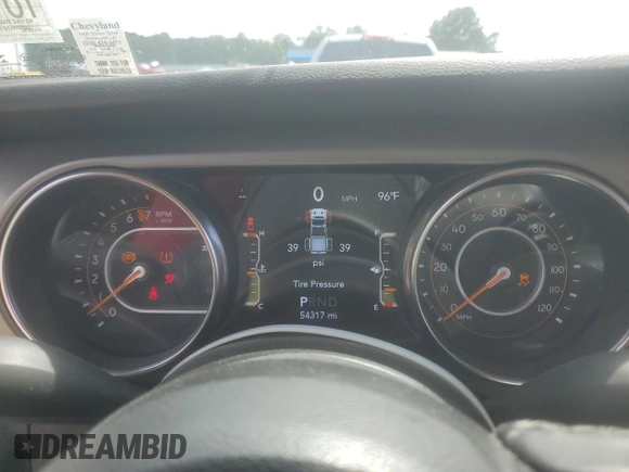 2021 Jeep Gladiator Willys with VIN 1C6HJTAG7ML572661, listed as a Copart auction lot 61172665 with 54,317 mi miles and Salvage title. Bid and sale history available at DreamBid. Image 9.