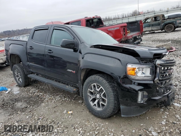 2022 GMC Canyon 4WD AT4 w/Cloth with VIN 1GTG6FENXN1105280, listed as a Copart auction lot 44232685 with 44,265 mi miles and Salvage Title. Bid and sale history available at carsss.com. Image 4.