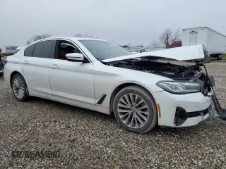 2021 BMW 5 Series 540i with VIN WBA53BJ01MWW93023, listed as a Copart auction lot 43146455 with Not Provided miles and Salvage Title. Bid and sale history available at DreamBid. Image 4.