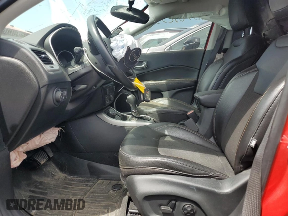 2021 Jeep Compass Latitude with VIN 3C4NJDBB8MT555442, listed as a Copart auction lot 56505235 with 39,793 mi miles and Salvage title. Bid and sale history available at DreamBid. Image 7.