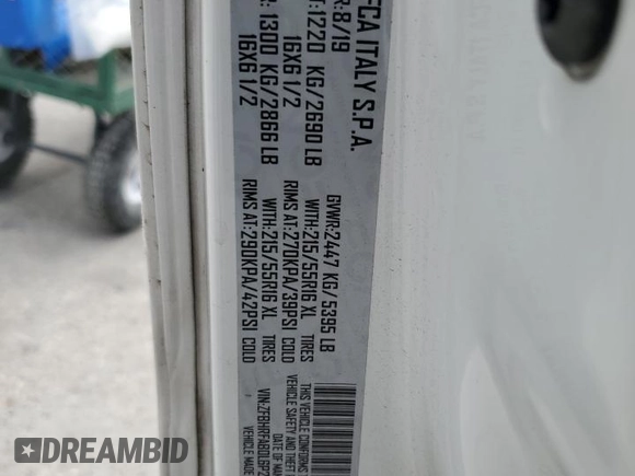 2020 Ram ProMaster City Cargo Tradesman with VIN ZFBHRFAB0L6P29163, listed as a Copart auction lot 46389544 with 142,229 mi miles and . Bid and sale history available at DreamBid. Image 13.