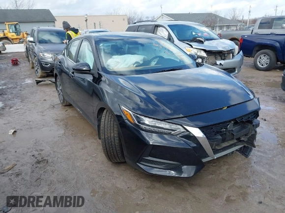 2020 Nissan Sentra SV with VIN 3N1AB8CV4LY235258, listed as a IAAI auction lot 41727034 with 55,779 mi miles. Bid and sale history available at carsss.com. Image 1.