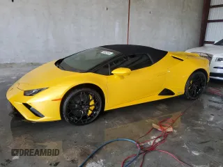 2023 Lamborghini Huracan z VIN ZHWUT5ZF1PLA23321, wystawiony jako Copart lot #74672934 z przebiegiem Nie podano mil oraz Nie do naprawy. Historia ofert i sprzedaży dostępna na DreamBid. Obrazek 1.