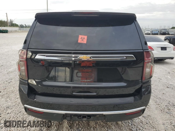 2021 Chevrolet Suburban LS with VIN 1GNSCBKDXMR396412, listed as a Copart auction lot 81518794 with Not Provided miles and Non Repairable. Bid and sale history available at DreamBid. Image 6.