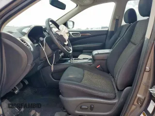 2019 Nissan Pathfinder SV with VIN 5N1DR2MN4KC619822, listed as a Copart auction lot 61045755 with 76,405 mi miles and Salvage title. Bid and sale history available at DreamBid. Image 7.