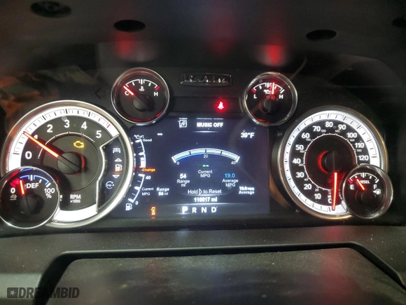 2018 Ram 1500 Big Horn with VIN 1C6RR7LM6JS288608, listed as a Copart auction lot 43527095 with 110,617 mi miles and Salvage Title. Bid and sale history available at carsss.com. Image 9.