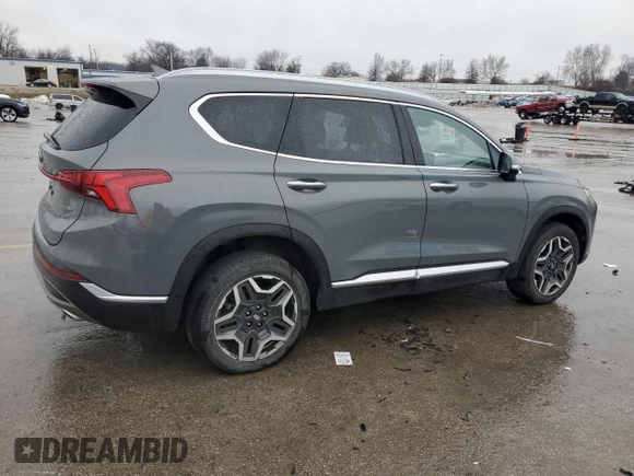 2021 Hyundai Santa Fe Limited with VIN 5NMS4DAL3MH332520, listed as a Copart auction lot 43326735 with 56,548 mi miles and Salvage Title. Bid and sale history available at carsss.com. Image 3.