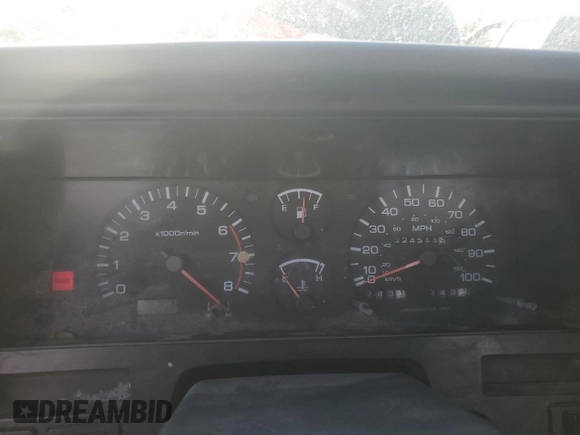 1993 Nissan Frontier SE z VIN 1N6HD16Y9PC398809, wystawiony jako Copart lot #70628754 z przebiegiem 224 511 mil mil oraz Szkoda całkowita • Salvage title. Historia ofert i sprzedaży dostępna na DreamBid. Obrazek 9.