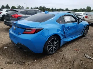 2022 Toyota GR86 with VIN JF1ZNBC10N8752398, listed as a Copart auction lot 57057444 with 32,502 mi miles and Salvage Title. Bid and sale history available at carsss.com. Image 3.