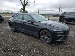 2022 Genesis G70 3.3T with VIN KMTG54TE9NU098610, listed as a Copart auction lot 59743295 with 42,025 mi miles and Salvage title. Bid and sale history available at DreamBid. Image 4.
