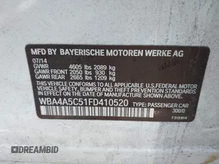 2015 BMW 4 Series 428i с VIN WBA4A5C51FD410520, выставлен на аукционе IAAI как лот 42195809 с пробегом 226 163 миль миль и . История ставок и продаж доступна на DreamBid. Изображение 9.