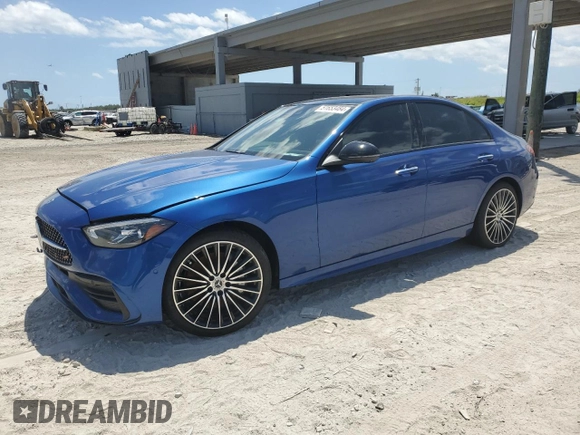 2023 Mercedes-Benz C C 300 with VIN W1KAF4GB9PR150301, listed as a Copart auction lot 53760205 with 8,023 mi miles and Salvage Title. Bid and sale history available at carsss.com. Image 1.