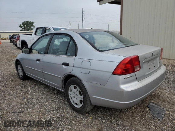 2001 Honda Civic LX with VIN JHMES16551S010763, listed as a Copart auction lot 55712494 with 91,055 mi miles and Clean Title. Bid and sale history available at carsss.com. Image 2.