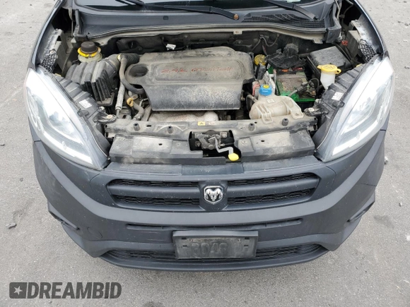 2017 Ram ProMaster City Cargo Tradesman with VIN ZFBERFABXH6H30480, listed as a Copart auction lot 64974914 with 156,482 mi miles and Salvage Title. Bid and sale history available at DreamBid. Image 14.