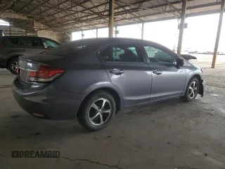 2015 Honda Civic Sedan SE with VIN 19XFB2F74FE100302, listed as a Copart auction lot 51103125 with 137,063 mi miles and Salvage Title. Bid and sale history available at carsss.com. Image 3.