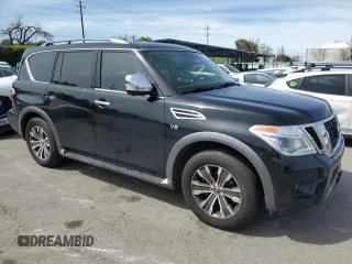 2019 Nissan Armada SL with VIN JN8AY2ND6K9092402, listed as a Copart auction lot 50261495 with 0 mi miles and Salvage Title. Bid and sale history available at carsss.com. Image 4.