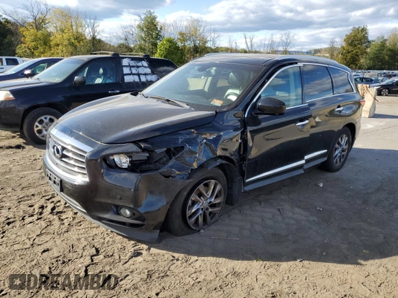 2014 Infiniti QX60 with VIN 5N1AL0MM6EC515448, listed as a Copart auction lot 75028814 with 123,481 mi miles and Salvage Title. Bid and sale history available at carsss.com. Image 1.