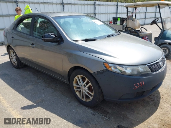 2011 Kia Forte EX with VIN KNAFU4A22B5405396, listed as a IAAI auction lot 42125381 with 209,300 mi miles. Bid and sale history available at carsss.com. Image 1.