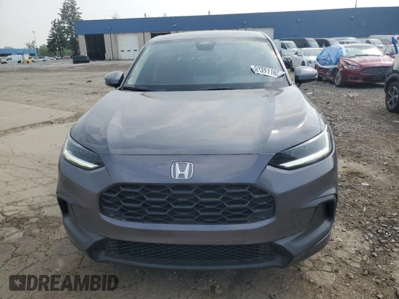 2023 Honda HR-V LX with VIN 3CZRZ2H34PM724332, listed as a Copart auction lot 59351165 with 20,700 mi miles and Salvage title. Bid and sale history available at DreamBid. Image 5.