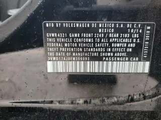 2015 Volkswagen Jetta SE z VIN 3VWD17AJ0FM356093, wystawiony jako Copart lot #60301455 z przebiegiem 106 253 mil mil oraz Szkoda całkowita • Salvage title. Historia ofert i sprzedaży dostępna na DreamBid. Obrazek 12.