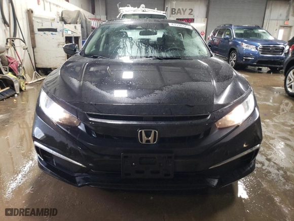 2020 Honda Civic Sedan LX with VIN 2HGFC2F66LH522982, listed as a Copart auction lot 43598325 with 52,043 mi miles and Salvage Title. Bid and sale history available at carsss.com. Image 5.