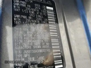 2024 Nissan Rogue SV z VIN JN8BT3BA0RW002143, wystawiony jako Copart lot #46663145 z przebiegiem 9 837 mil mil oraz Szkoda całkowita • Salvage title. Historia ofert i sprzedaży dostępna na DreamBid. Obrazek 15.