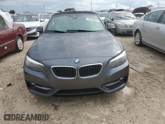 2017 BMW 2 Series 230i with VIN WBA2K9C34HV647350, listed as a Copart auction lot 74210834 with 24,412 mi miles and Non repairable. Bid and sale history available at DreamBid. Image 5.