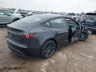 2025 Tesla Model 3 Long Range with VIN 5YJ3E1EA6SF885539, listed as a IAAI auction lot 41377499 with 4,362 mi miles. Bid and sale history available at carsss.com. Image 4.