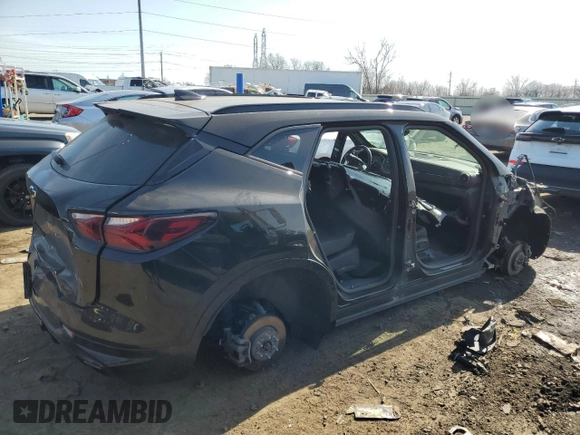2021 Chevrolet Blazer RS z VIN 3GNKBKRS9MS544375, wystawiony jako Copart lot #49858505 z przebiegiem Nie podano mil oraz Nie do naprawy • Non repairable. Historia ofert i sprzedaży dostępna na DreamBid. Obrazek 3.