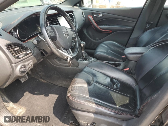 2016 Dodge Dart GT with VIN 1C3CDFEB8GD625302, listed as a Copart auction lot 60323575 with 153,974 mi miles and Salvage title. Bid and sale history available at DreamBid. Image 7.