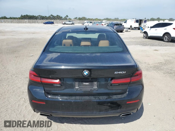 2021 BMW 5 Series 540i with VIN WBA53BJ06MWW96533, listed as a Copart auction lot 48283535 with 65,016 mi miles and Salvage Title. Bid and sale history available at DreamBid. Image 6.