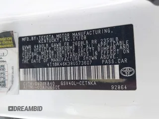 2008 Toyota Camry LE z VIN 4T1BK46K38U573607, wystawiony jako IAAI lot #41987661 z przebiegiem 175 444 mil mil oraz . Historia ofert i sprzedaży dostępna na DreamBid. Obrazek 9.