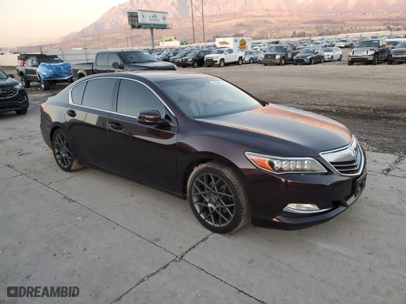 2014 Acura RLX Tech Pkg with VIN JH4KC1F51EC006225, listed as a Copart auction lot 48402475 with 162,645 mi miles and Salvage Title. Bid and sale history available at carsss.com. Image 4.