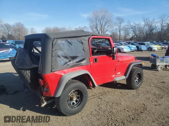 2006 Jeep Wrangler SE with VIN 1J4FA29156P757467, listed as a Copart auction lot 50610065 with 134,848 mi miles and Salvage Title. Bid and sale history available at carsss.com. Image 3.