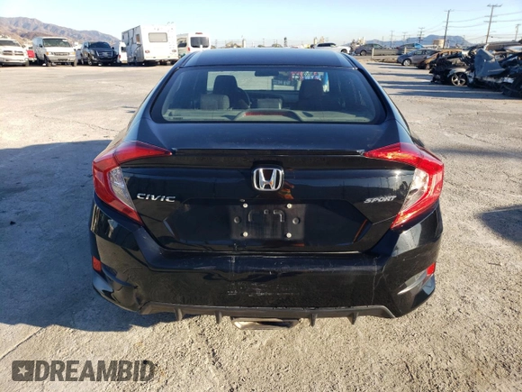 2020 Honda Civic Sedan Sport with VIN 2HGFC2F86LH506332, listed as a Copart auction lot 78668344 with 86,640 mi miles and Salvage Title. Bid and sale history available at carsss.com. Image 6.