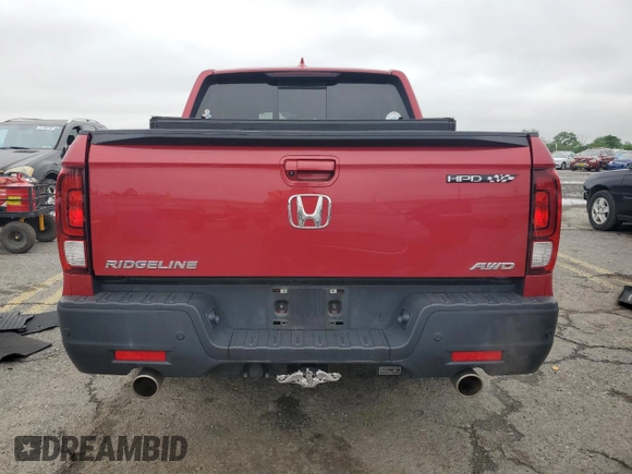 2021 Honda Ridgeline RTL-E with VIN 5FPYK3F73MB017991, listed as a Copart auction lot 61307225 with 33,308 mi miles and Salvage title. Bid and sale history available at DreamBid. Image 6.