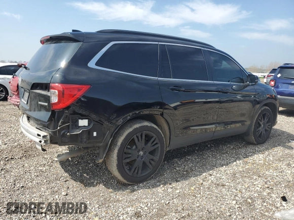 2022 Honda Pilot Special Edition with VIN 5FNYF5H27NB038161, listed as a Copart auction lot 46130565 with 62,413 mi miles and Salvage Title. Bid and sale history available at DreamBid. Image 3.
