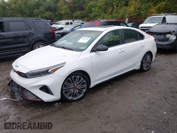 2022 Kia Forte GT with VIN 3KPF44AC9NE460058, listed as a IAAI auction lot 40385898 with 57,961 mi miles. Bid and sale history available at carsss.com. Image 18.
