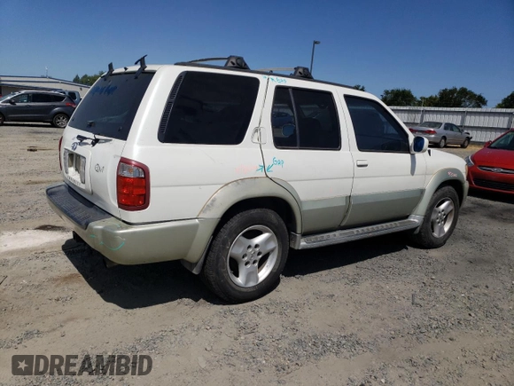 2001 Infiniti QX4 Luxury z VIN JNRDR09Y21W212879, wystawiony jako Copart lot #57227755 z przebiegiem 164 465 mil mil oraz Szkoda całkowita • Salvage title. Historia ofert i sprzedaży dostępna na DreamBid. Obrazek 3.