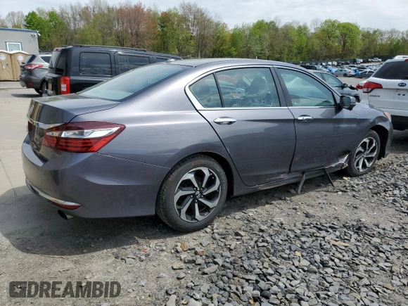 2016 Honda Accord Sedan EX with VIN 1HGCR2F79GA206040, listed as a Copart auction lot 55202225 with 985,978 mi miles and Salvage Title. Bid and sale history available at carsss.com. Image 3.