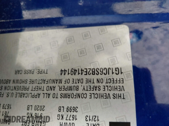 2014 Chevrolet Sonic LT with VIN 1G1JC6SB2E4149144, listed as a IAAI auction lot 41822019 with 131,616 mi miles. Bid and sale history available at carsss.com. Image 9.