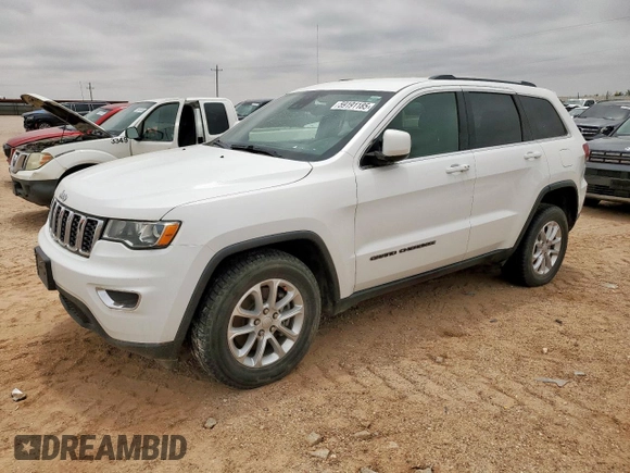 2021 Jeep Grand Cherokee Laredo X with VIN 1C4RJEAG0MC813825, listed as a Copart auction lot 59191185 with 65,888 mi miles and Salvage title. Bid and sale history available at DreamBid. Image 1.