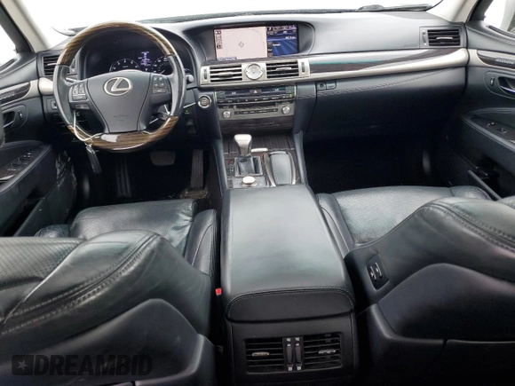 2014 Lexus LS 460 with VIN JTHCL5EFXE5022496, listed as a Copart auction lot 53890885 with 137,226 mi miles and Salvage title. Bid and sale history available at DreamBid. Image 8.