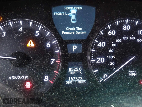 2008 Lexus LS 460 L with VIN JTHGL46F985024402, listed as a IAAI auction lot 41753588 with 167,373 mi miles and . Bid and sale history available at DreamBid. Image 7.