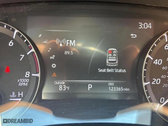 2020 Toyota Highlander XLE with VIN 5TDGZRAH2LS509392, listed as a Copart auction lot 54594555 with 123,365 mi miles and Clean Title. Bid and sale history available at carsss.com. Image 8.