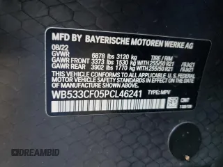 2023 BMW iX M60 z VIN WB533CF05PCL46241, wystawiony jako Copart lot #77515293 z przebiegiem 4925 mil mil oraz . Historia ofert i sprzedaży dostępna na DreamBid. Obrazek 14.